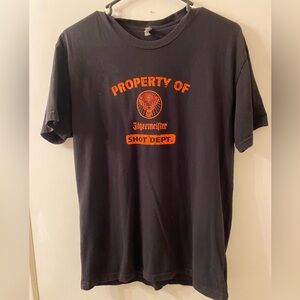 Jägermeister Shot Dept Graphic Tee Black Orange Logo Size M